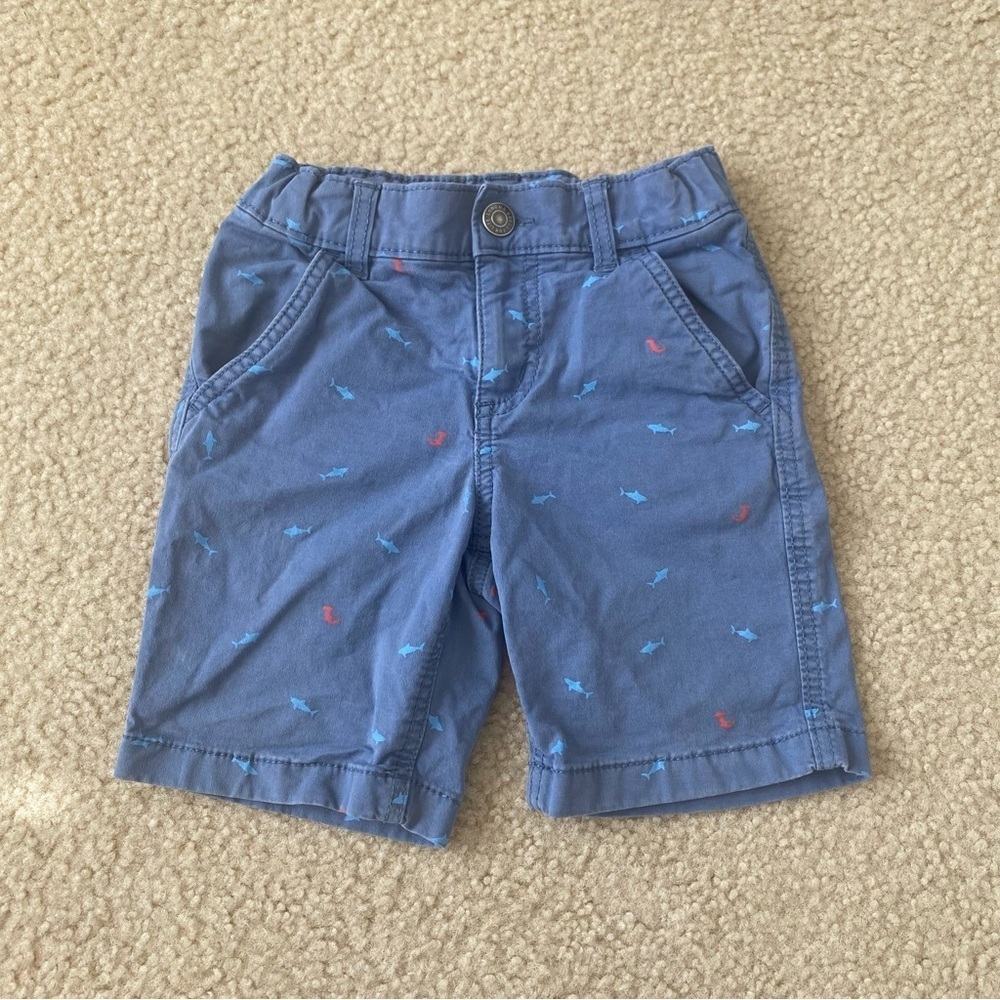 Sonoma Little Boys Blue Shark Flat Front Shorts Size 5